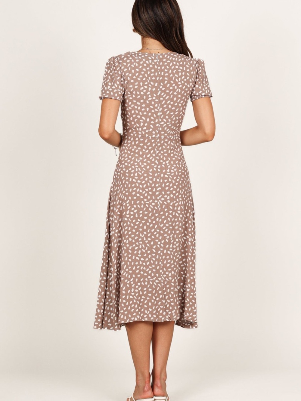 Petal & Pup Mauve Dot Midi Dress - Picture 3 of 13